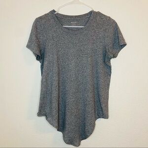 Madewell Front Knot Gray Tee Size: Small